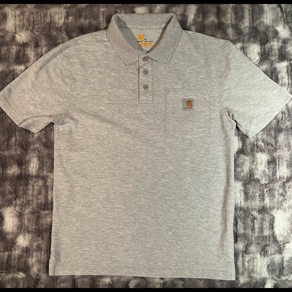 Carhartt Other - Carhartt Original Fit half button, collared, short sleeve polo mens sz sm